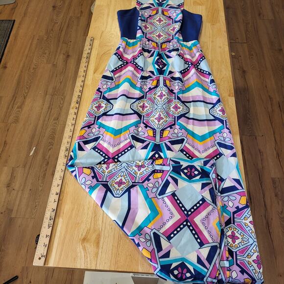 Annie Griffin Max Geometric Print Colorful Purple Pink Size 2 - Picture 3 of 16